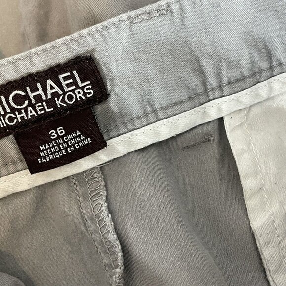 Michael Kors Shorts Mens 36 Gray Flat Front Cargo Utility Pockets Casual - Picture 9 of 12